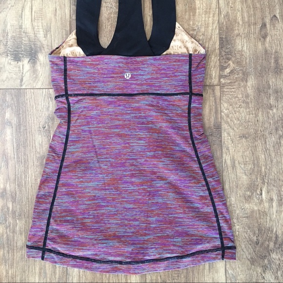 Lululemon striped pink Scoop neck tank 4 - Picture 2 of 5